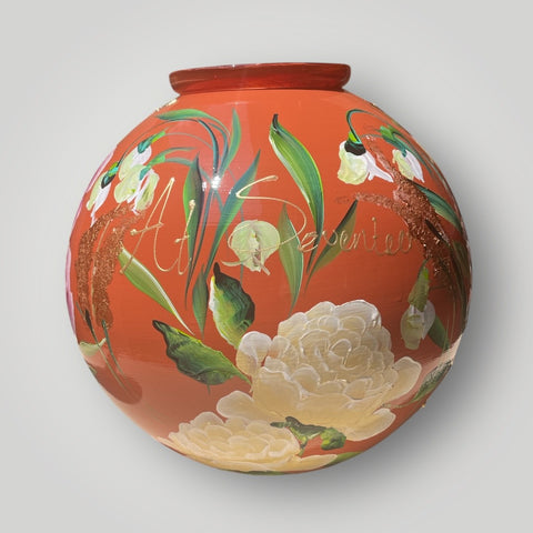 groot huisje | Oranje bloemen |