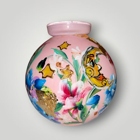 klein huisje | Licht roze maan sterren |