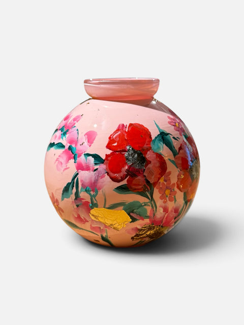 klein huisje | Licht roze klaprozen |