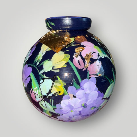 klein huisje | Donker blauw roodborst |