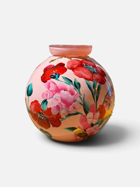 klein huisje | Licht roze klaprozen |