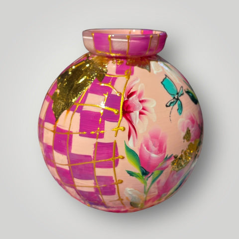 klein huisje | Twee gezichten met bloemen en vlindertjes |